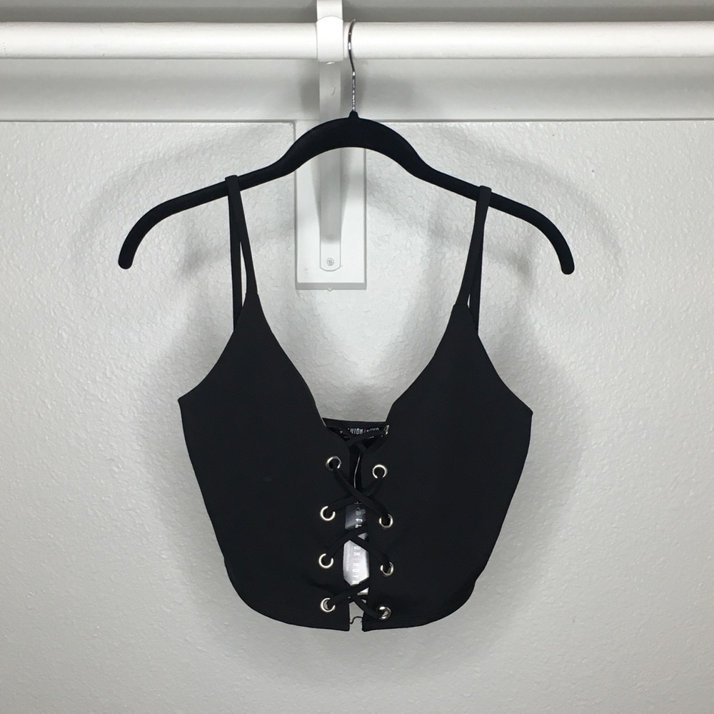 FASHION NOVA sexy lace up tank, NWT